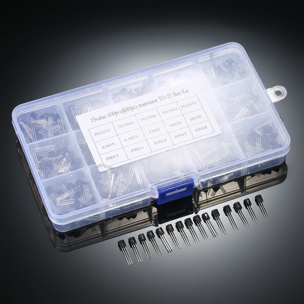 600pcs 15Values Transistor Pack Assortment Kit Storage Box DIY Electronic S0I2